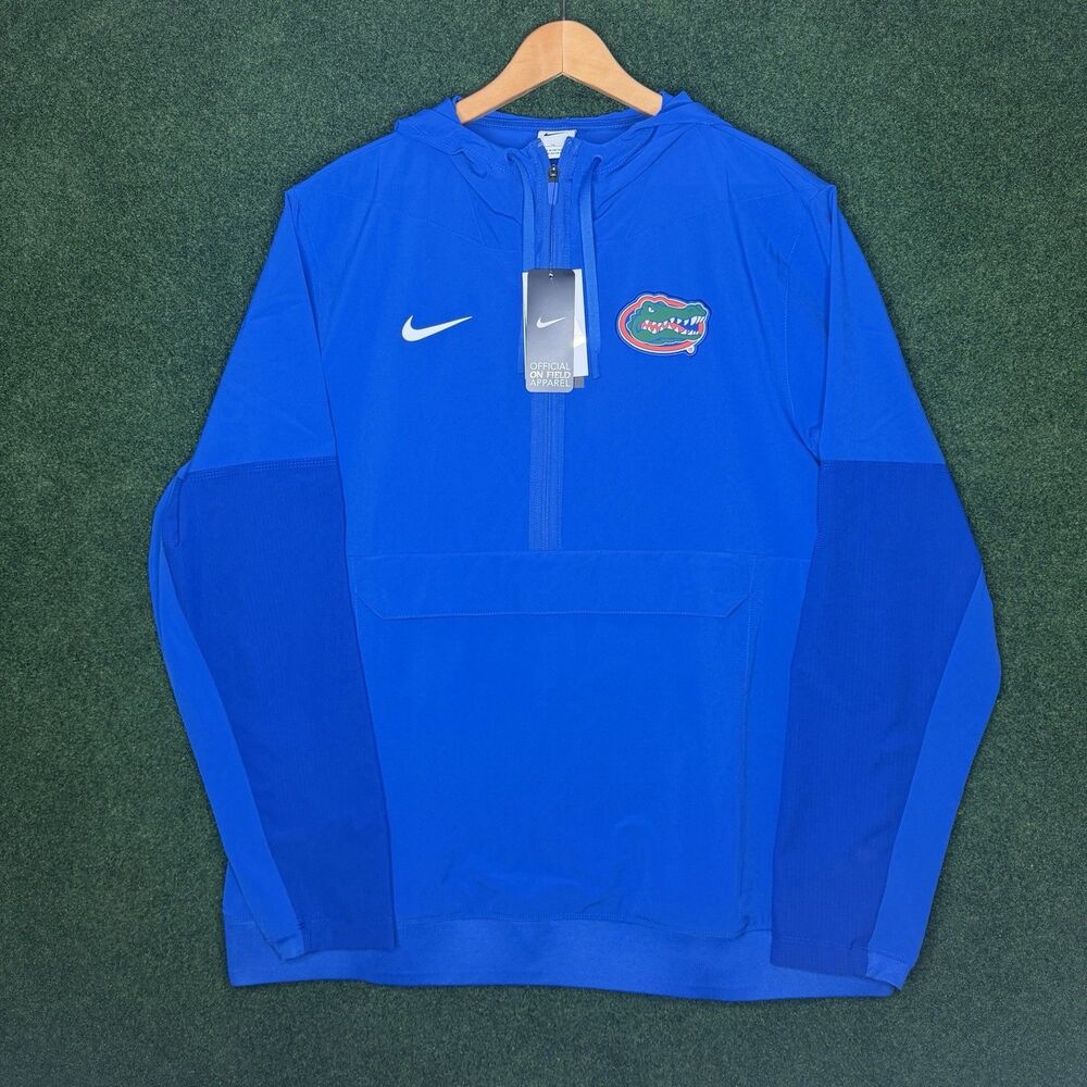 Sz XL Nike Florida Gators Anorak Half-Zip Hooded Jacket Royal Blue